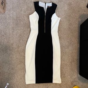 Gorgeous color-block black & white sheath dress. Size M (6/8). Alexia Admore.